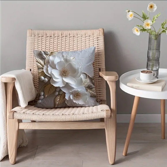 Set of 2 🪴 Throw Pillowcases - 2D Digital Printed Pillowcase 2D Floral Pattern - Picture 4 of 8